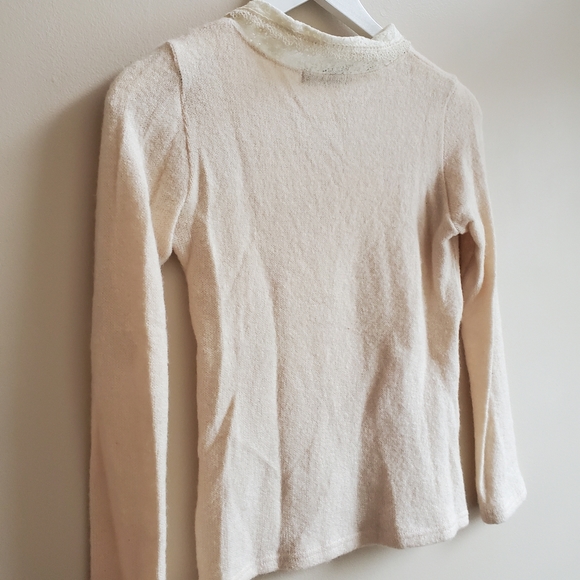 Lace collared sweater with beads details size XS - Picture 5 of 6